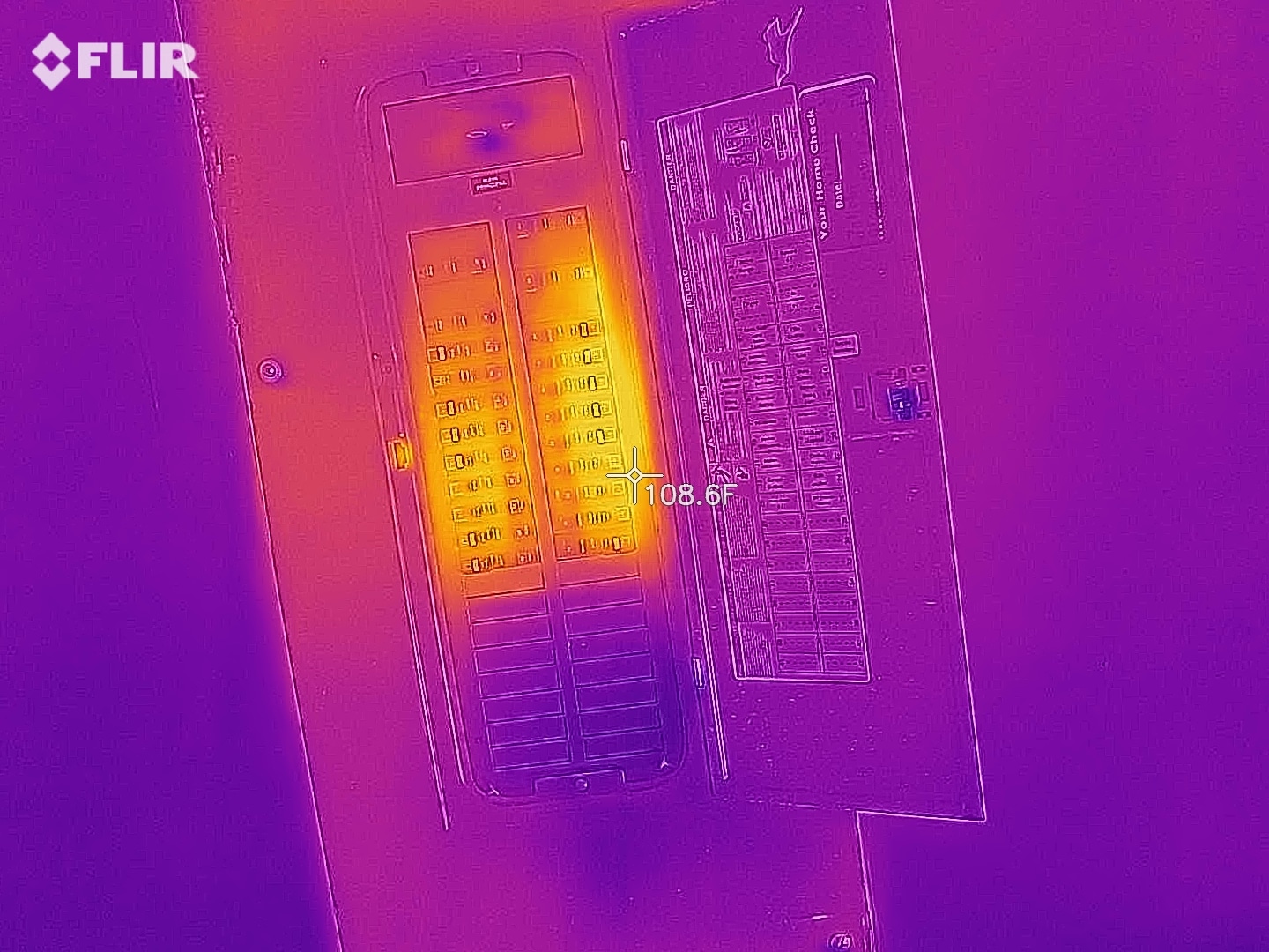 Thermal imaging of electric panel