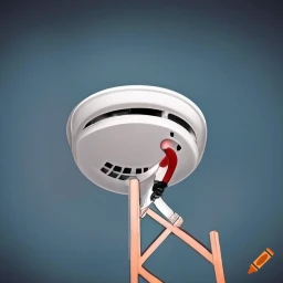 Photo of a smoke detector being tested